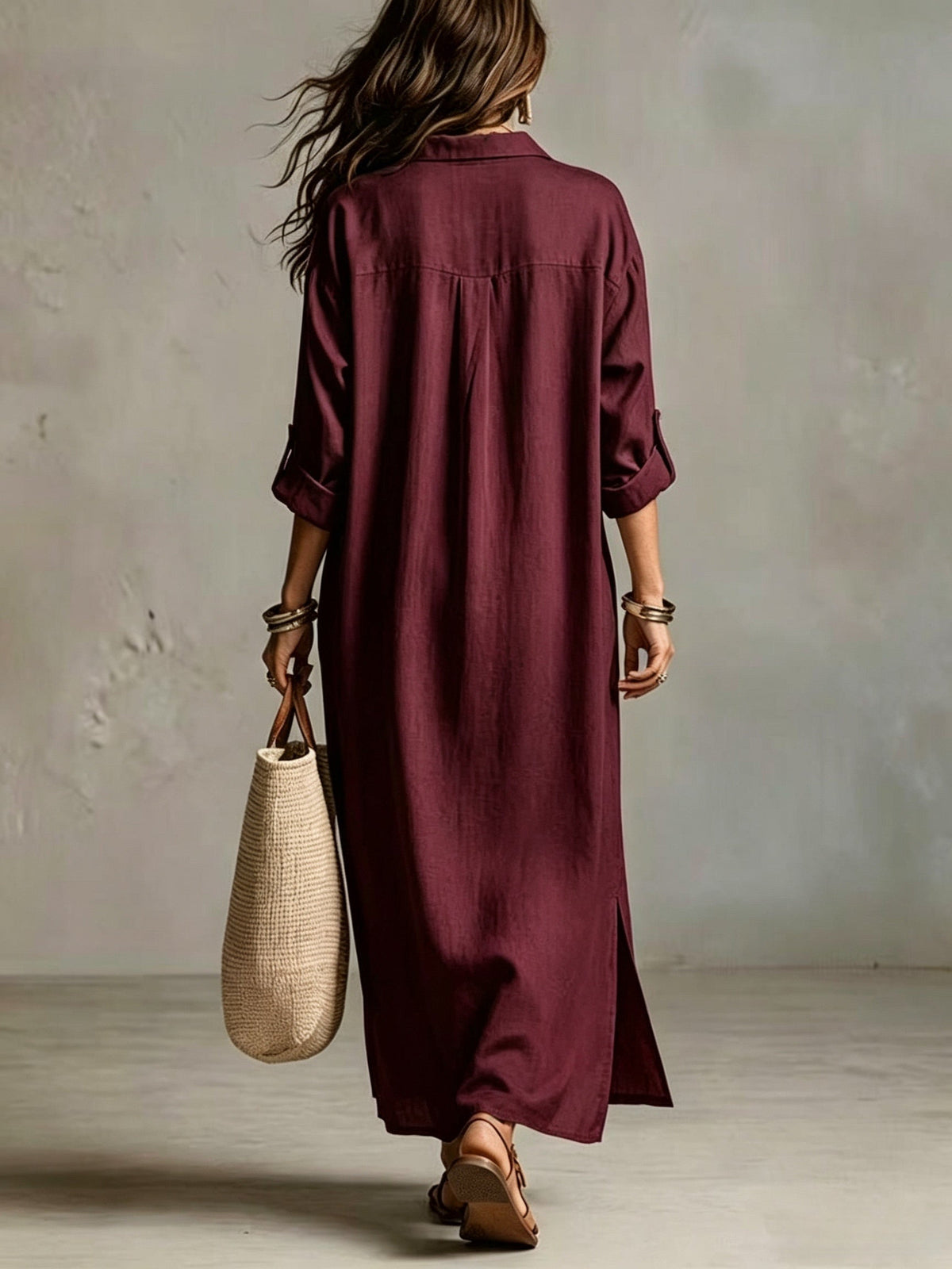 Margaret relaxed maxi shirt dress, additional view