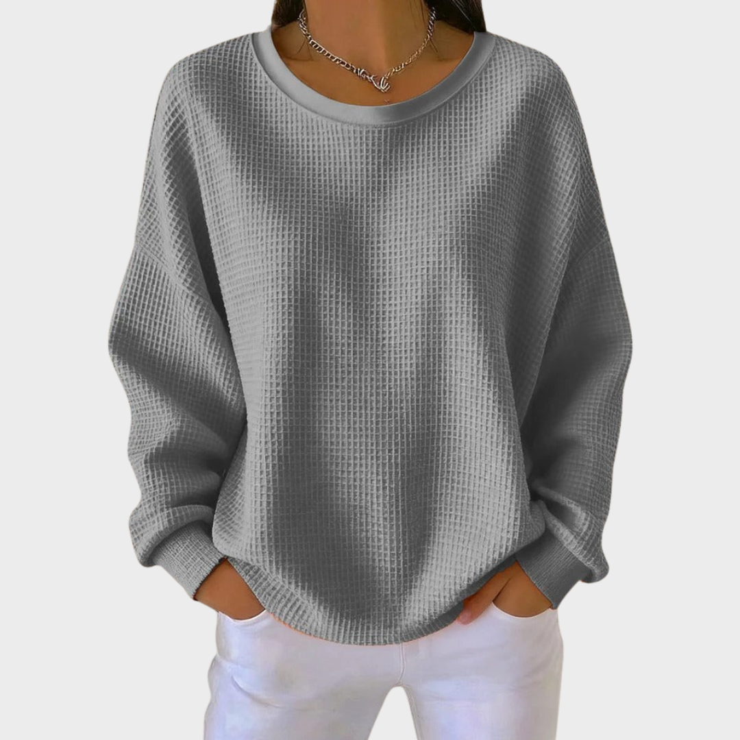 Nora | Cozy Waffle Knit Sweater