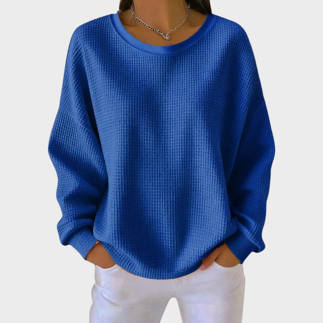 Nora | Cozy Waffle Knit Sweater