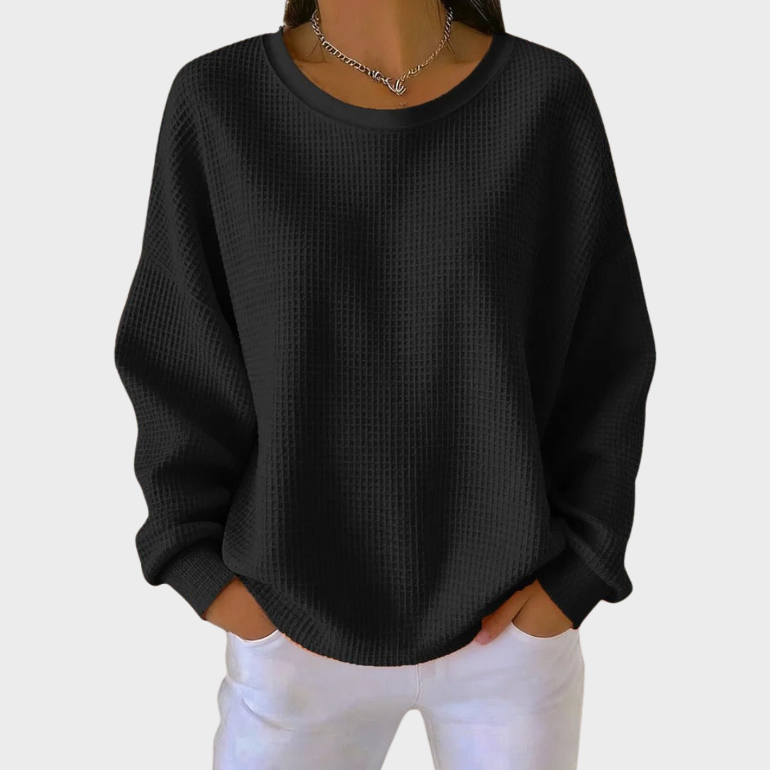 Nora | Cozy Waffle Knit Sweater
