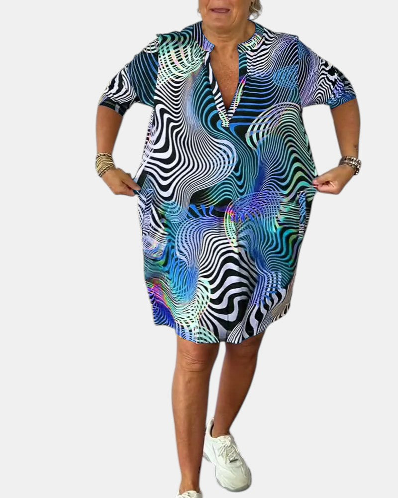 Jessica™ | Colorful V-neck Dress