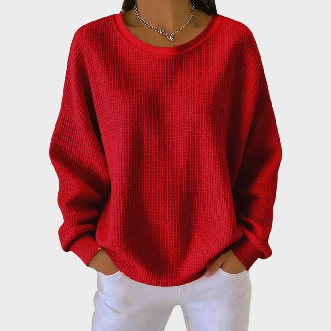 Nora | Cozy Waffle Knit Sweater
