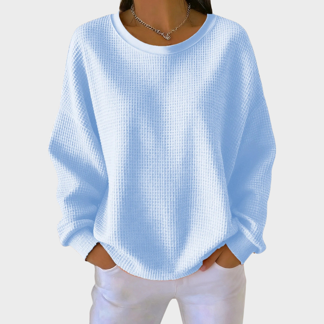 Nora | Cozy Waffle Knit Sweater