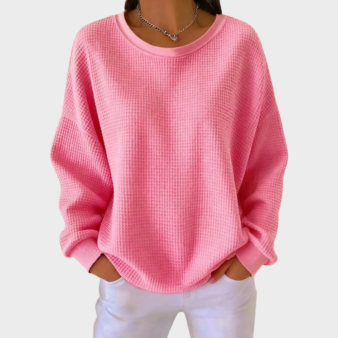 Nora | Cozy Waffle Knit Sweater