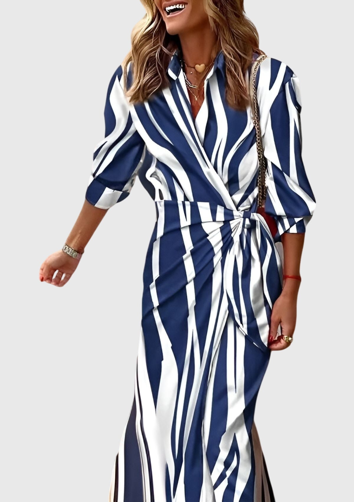 Everly | Elegant Wrap Dress with Print