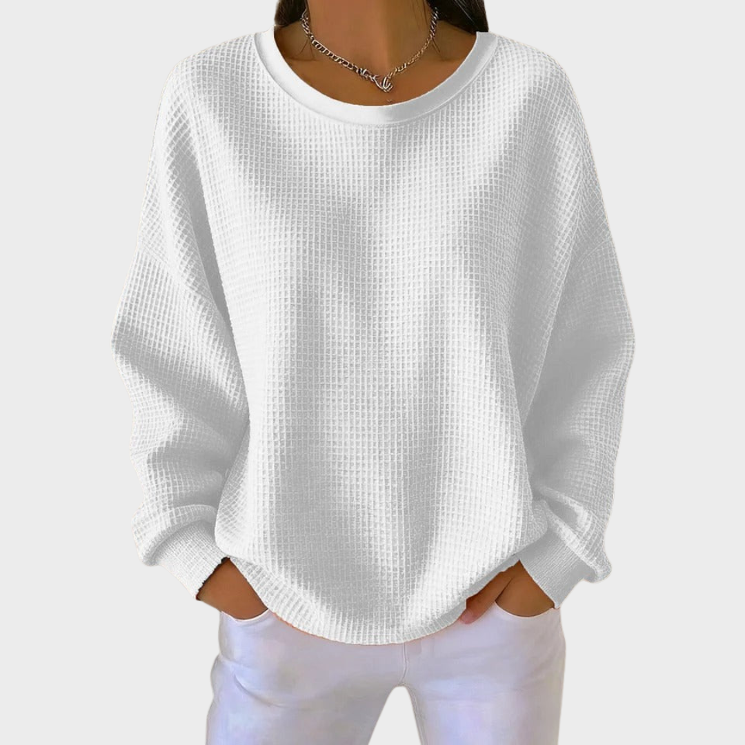 Nora | Cozy Waffle Knit Sweater