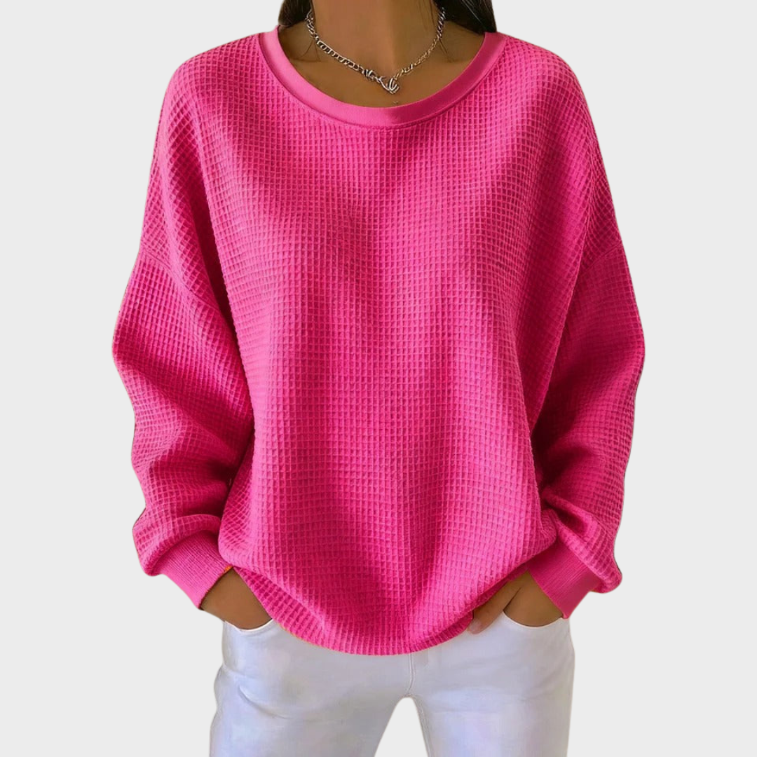 Nora | Cozy Waffle Knit Sweater