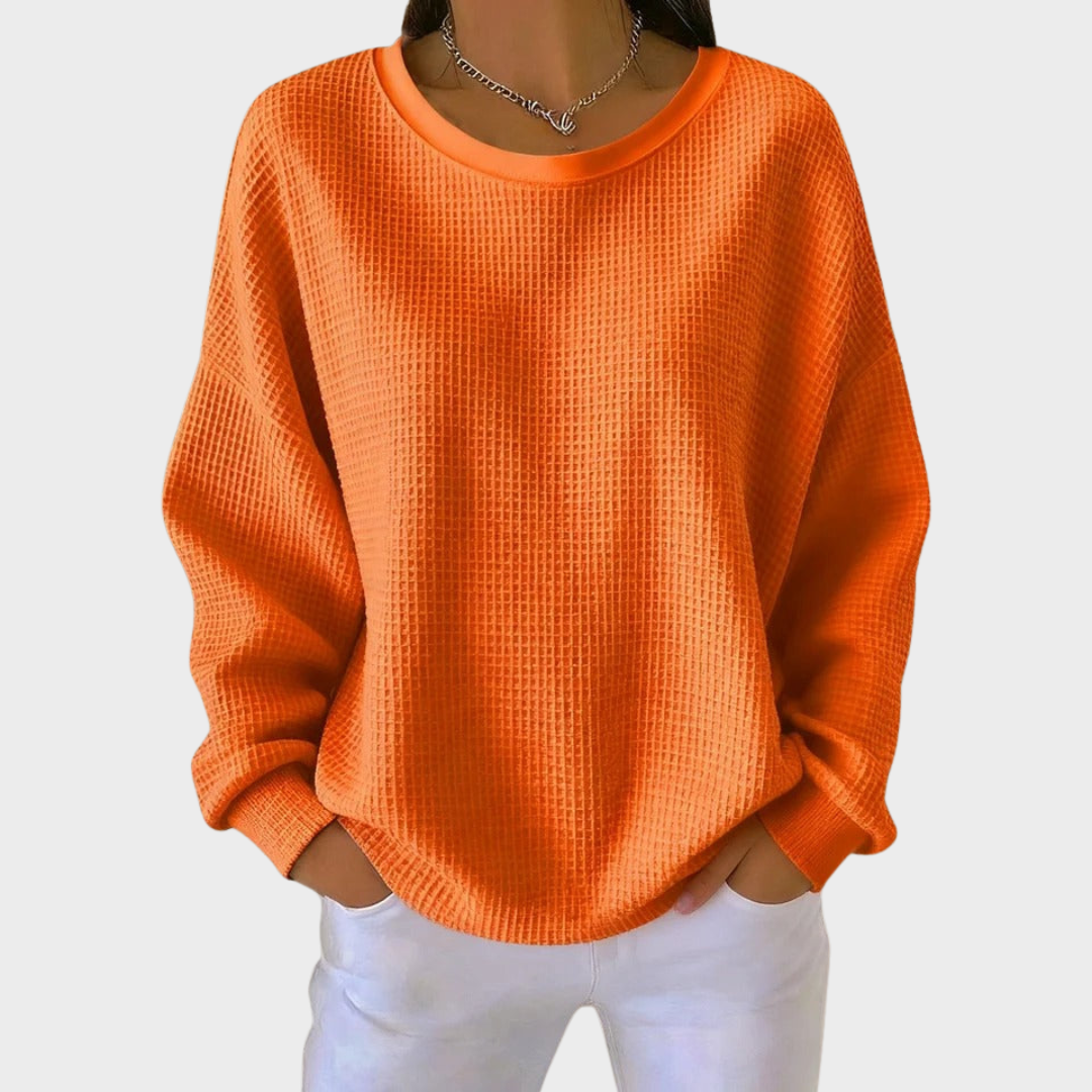 Nora | Cozy Waffle Knit Sweater
