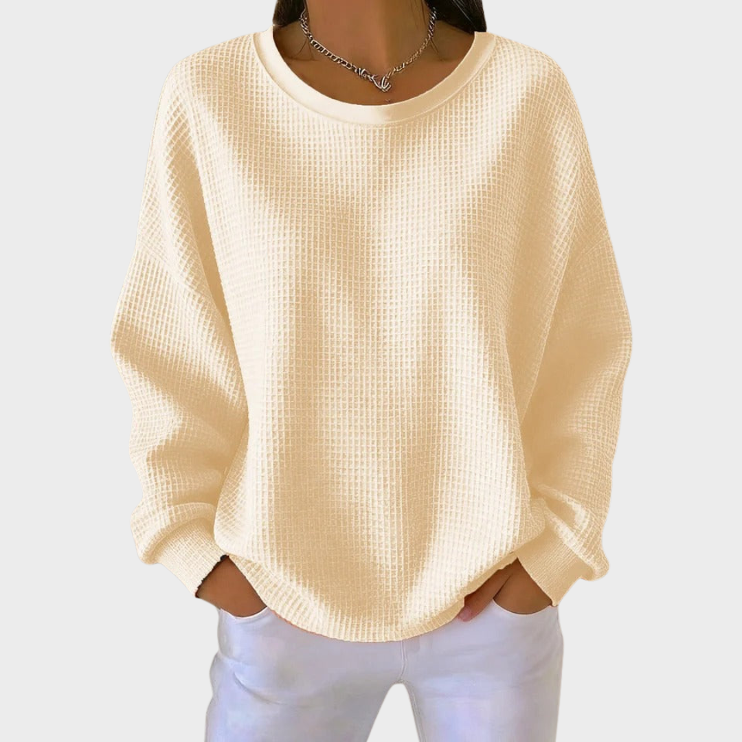 Nora | Cozy Waffle Knit Sweater