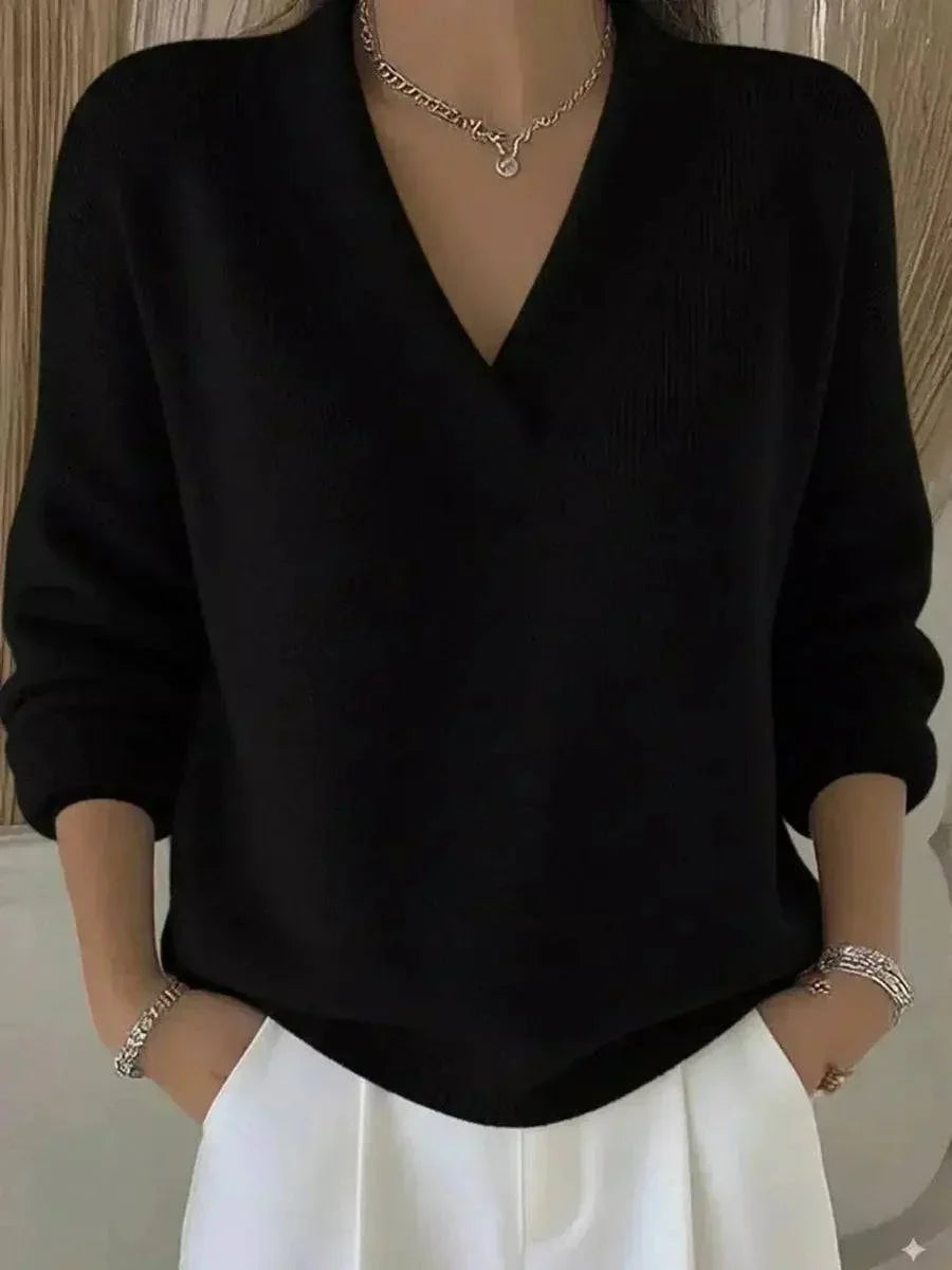 Verina | Elegant V Neck Sweater