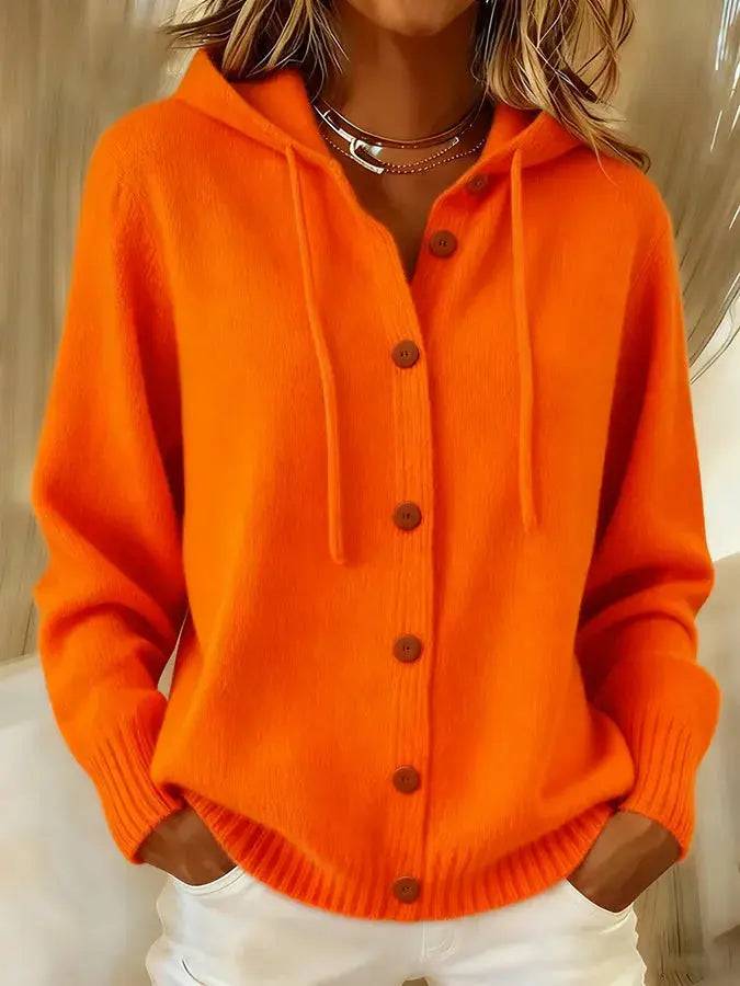 Brielle | Cozy Drawstring Hood Cardigan