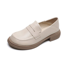 Marjorie chunky penny loafers in beige