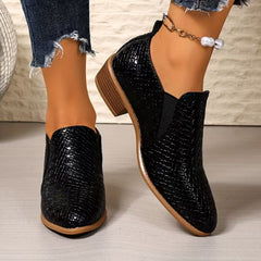 Sienna slip-on loafers with wide block heel