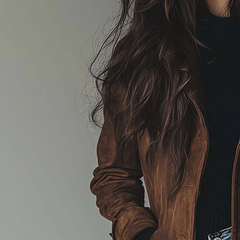Sharon brown suede-look trench coat, side detail