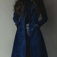 Sharon timeless trench coat in dark blue