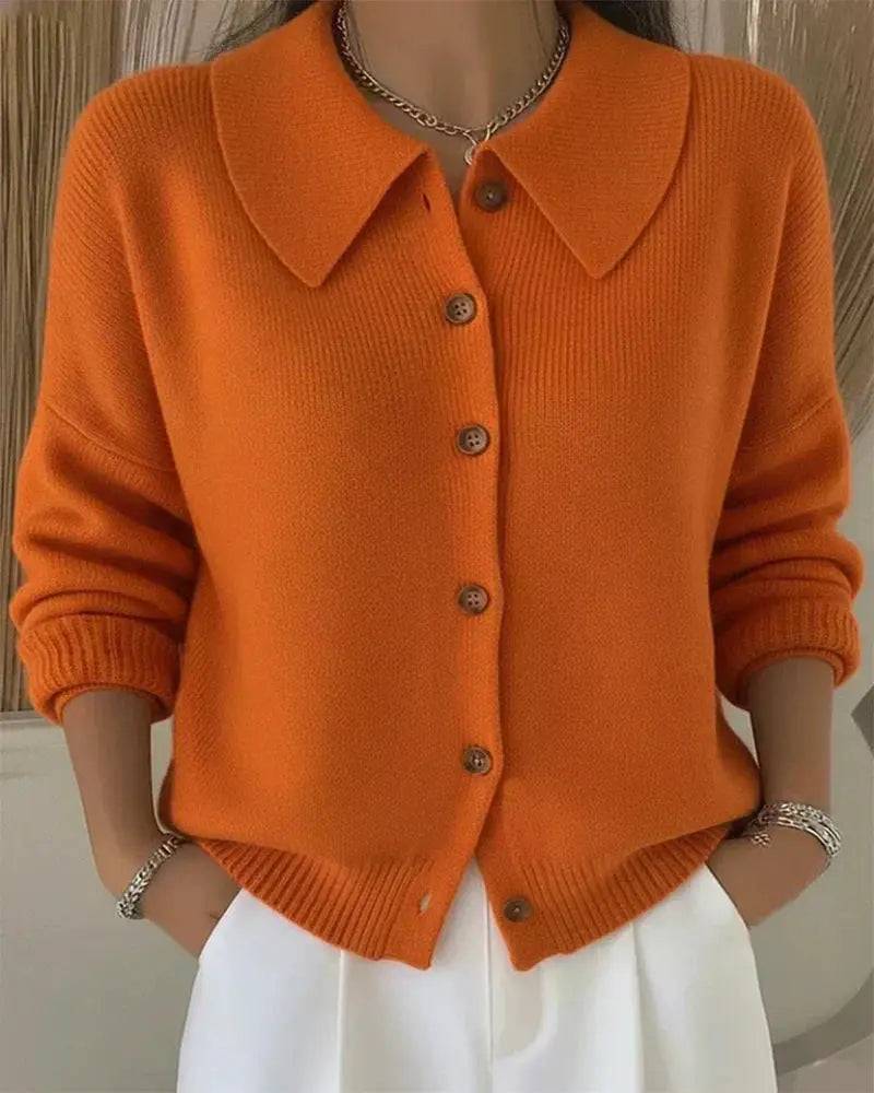 Adaline | Cozy Shirt Collar Cardigan