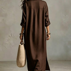Margaret long sleeve maxi dress, detail view