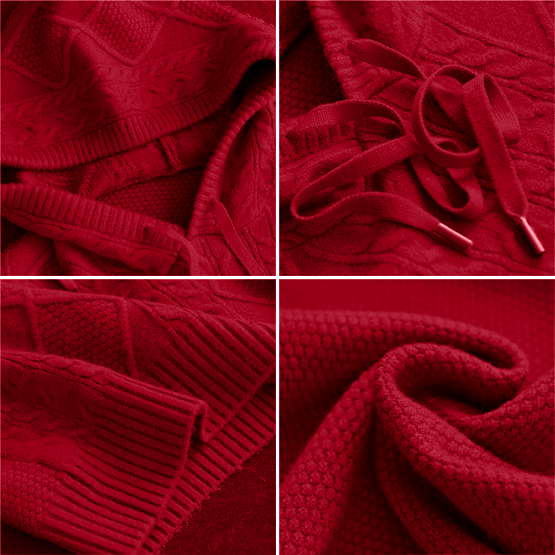 Evangeline | Timeless Cable Knit Hooded Sweater