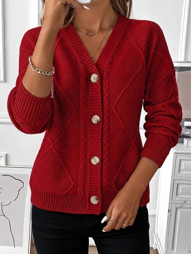Joyce | Classic Cable Knit Cardigan