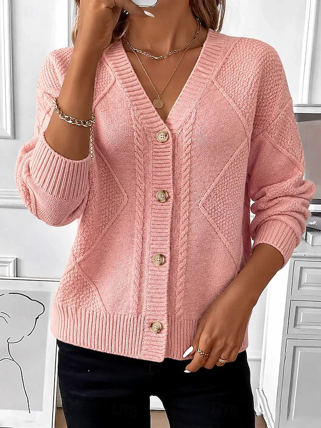 Joyce | Classic Cable Knit Cardigan