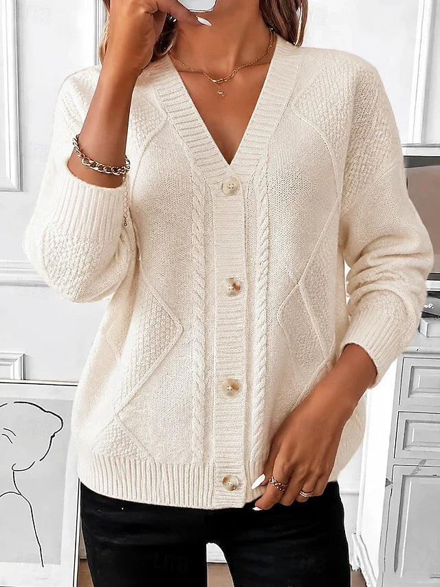 Joyce | Classic Cable Knit Cardigan