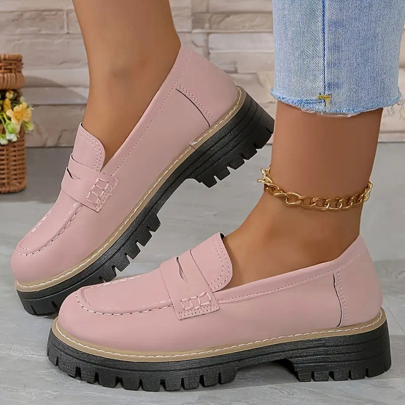Vera platform comfort loafers in pink