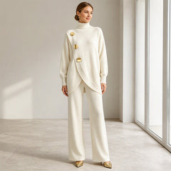 Winslow knit set wide-leg pants detail
