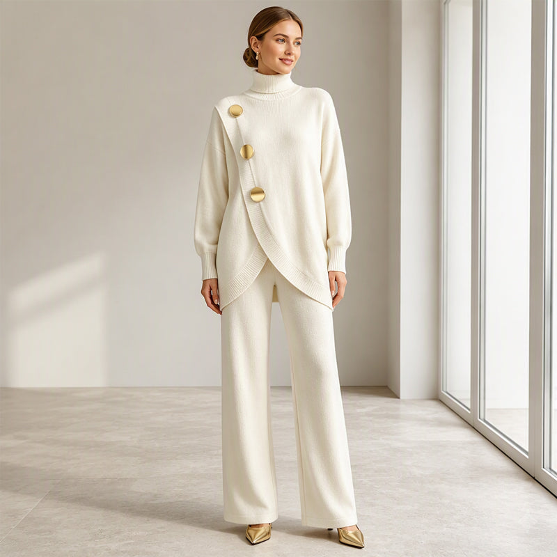 Winslow knit set wide-leg pants detail