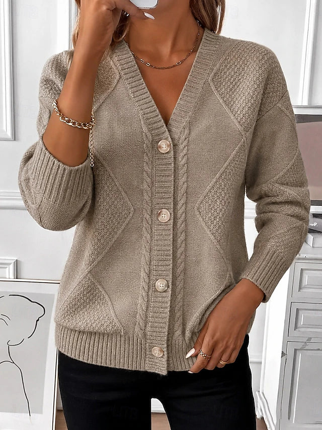 Joyce | Classic Cable Knit Cardigan